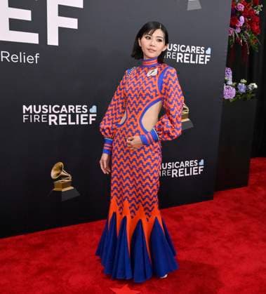 Lee Pei Tzu arrives for the 67th Annual Grammy Awards at Crypto.com Arena in Los Angeles on February 2, 2025. The awards ceremony will honor the best recordings, compositions, and artists from September 16, 2023, to August 30. 2024, as chosen by the members of the Recording Academy.  LAP20250202420 JIMxRUYMEN