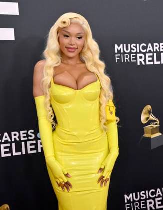 Jourdin Pauline arrives for the 67th Annual Grammy Awards at Crypto.com Arena in Los Angeles on February 2, 2025. The awards ceremony will honor the best recordings, compositions, and artists from September 16, 2023, to August 30. 2024, as chosen by the members of the Recording Academy.  LAP20250202426 JIMxRUYMEN