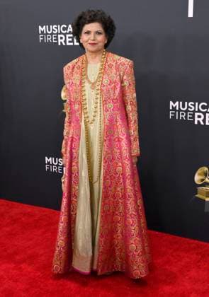 Chandrika Krishamoorthy Tandon arrives for the 67th Annual Grammy Awards at Crypto.com Arena in Los Angeles on February 2, 2025. The awards ceremony will honor the best recordings, compositions, and artists from September 16, 2023, to August 30. 2024, as chosen by the members of the Recording Academy.  LAP20250202427 JIMxRUYMEN