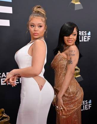 Latto and GloRilla arrive for the 67th Annual Grammy Awards at Crypto.com Arena in Los Angeles on February 2, 2025. The awards ceremony will honor the best recordings, compositions, and artists from September 16, 2023, to August 30. 2024, as chosen by the members of the Recording Academy.  LAP20250202429 JIMxRUYMEN