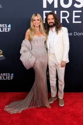 February 2, 2025, Los Angeles, California, USA: (L-R) Heidi Klum and Tom Kaulitz at the 67th Grammy Awards held on Sunday February 2, 2025 at Crypto.com Arena in Los Angeles California. JAVIER ROJAS PI Los Angeles USA - ZUMAp124 20250202_zaa_p124_244 Copyright: xJavierxRojasx