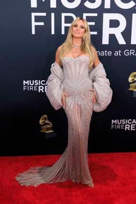 February 2, 2025, Los Angeles, California, USA: Heidi Klum at the 67th Grammy Awards held on Sunday February 2, 2025 at Crypto.com Arena in Los Angeles California. JAVIER ROJAS PI Los Angeles USA - ZUMAp124 20250202_zaa_p124_245 Copyright: xJavierxRojasx