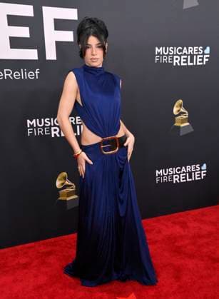 Fernanda Giménez arrives for the 67th Annual Grammy Awards at Crypto.com Arena in Los Angeles on February 2, 2025. The awards ceremony will honor the best recordings, compositions, and artists from September 16, 2023, to August 30. 2024, as chosen by the members of the Recording Academy.  LAP20250202451 JIMxRUYMEN