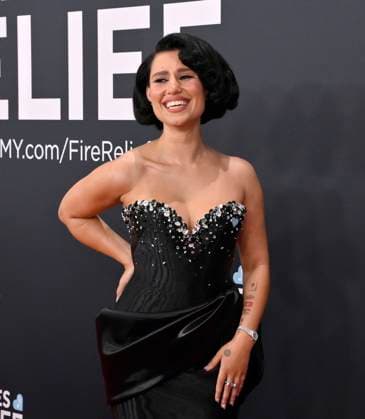 Raye arrives for the 67th Annual Grammy Awards at Crypto.com Arena in Los Angeles on February 2, 2025. The awards ceremony will honor the best recordings, compositions, and artists from September 16, 2023, to August 30. 2024, as chosen by the members of the Recording Academy.  LAP20250202437 JIMxRUYMEN