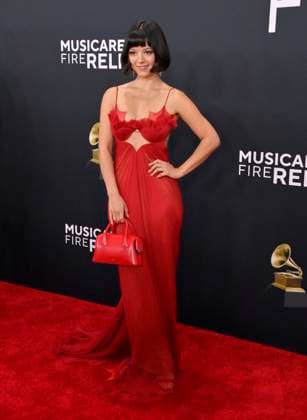 Mikayla Geier arrives for the 67th Annual Grammy Awards at Crypto.com Arena in Los Angeles on February 2, 2025. The awards ceremony will honor the best recordings, compositions, and artists from September 16, 2023, to August 30. 2024, as chosen by the members of the Recording Academy.  LAP20250202469 JIMxRUYMEN