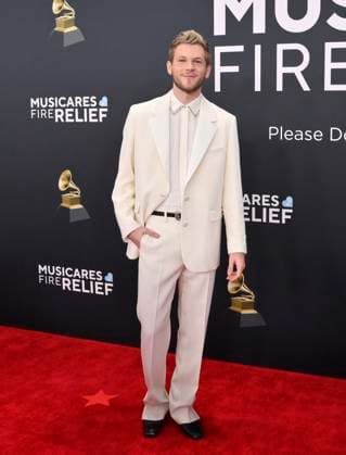 Davis Burleson arrives for the 67th Annual Grammy Awards at Crypto.com Arena in Los Angeles on February 2, 2025. The awards ceremony will honor the best recordings, compositions, and artists from September 16, 2023, to August 30. 2024, as chosen by the members of the Recording Academy.  LAP20250202477 JIMxRUYMEN