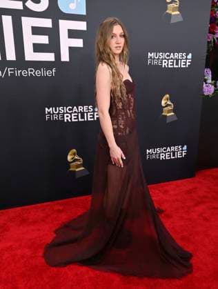 Anna Sitar arrives for the 67th Annual Grammy Awards at Crypto.com Arena in Los Angeles on February 2, 2025. The awards ceremony will honor the best recordings, compositions, and artists from September 16, 2023, to August 30. 2024, as chosen by the members of the Recording Academy.  LAP20250202461 JIMxRUYMEN