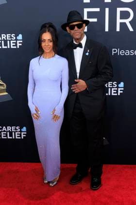 February 2, 2025, Los Angeles, California, USA: (L-R) Lisa Harris and Jimmy Jam at the 67th Grammy Awards held on Sunday February 2, 2025 at Crypto.com Arena in Los Angeles California. JAVIER ROJAS PI Los Angeles USA - ZUMAp124 20250202_zaa_p124_267 Copyright: xJavierxRojasx