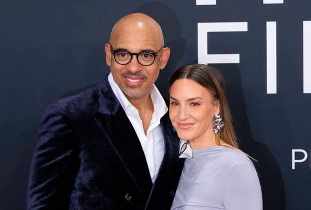 February 2, 2025, Los Angeles, California, USA: (L-R) Harvey Mason Jr. and Britt Mason at the 67th Grammy Awards held on Sunday February 2, 2025 at Crypto.com Arena in Los Angeles California. JAVIER ROJAS PI Los Angeles USA - ZUMAp124 20250202_zaa_p124_336 Copyright: xJavierxRojasx