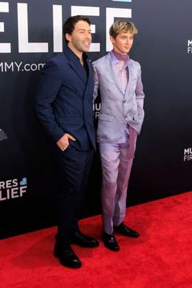 February 2, 2025, Los Angeles, California, USA: (L-R) Leland and Troye Sivan at the 67th Grammy Awards held on Sunday February 2, 2025 at Crypto.com Arena in Los Angeles California. JAVIER ROJAS PI Los Angeles USA - ZUMAp124 20250202_zaa_p124_386 Copyright: xJavierxRojasx