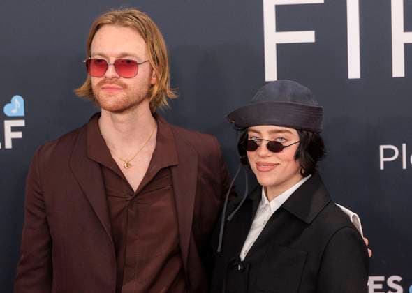 February 2, 2025, Los Angeles, California, USA: Finneas and Billie Eilish at the 67th Grammy Awards held at Crypto.com Arena in Los Angeles California on Sunday February 2, 2025. JAVIER ROJAS PI Los Angeles USA - ZUMAp124 20250202_zaa_p124_432 Copyright: xJavierxRojasx