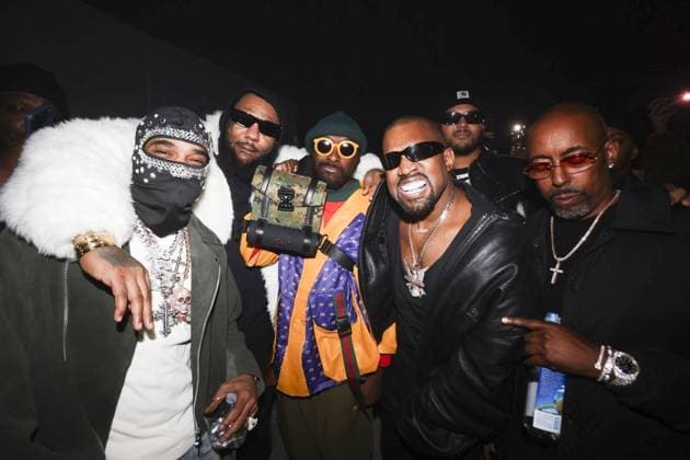 Los Angeles, CA - *EXCLUSIVE* - Kanye West poses with fellow rappers The Game, will.i.am, Jim Jones, and John Monopoly at his exclusive Grammy after-party in Los Angeles. The hip-hop stars come together for a celebratory night. Pictured: Kanye West, The Game, will.i.am, Jim Jones, John Monopoly BACKGRID USA 3 FEBRUARY 2025 BYLINE MUST READ: BACKGRID USA: +1 310 798 9111 usasales@backgrid.com UK: +44 208 344 2007 uksales@backgrid.com *UK Clients - Pictures Containing Children Please Pixelate Face Prior To Publication*  Copyright: xPERUx xipa-agency.netx xBACKGRIDx IPA_Agency_IPA53584327