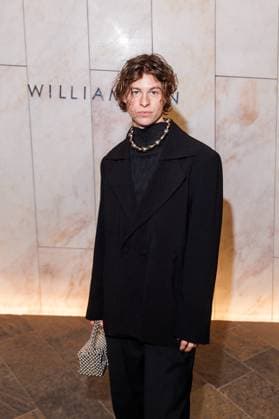 Berlin Fashion Week 10 Year Anniversary William Fan Fred Rabe Giant Rooks at the 10 Year Anniversary William Fan Fashion Show as part of the Berlin Fashion Week Fall Winter 2025 at the Philharmonie on 03 02 2025 in Berlin Copyright: xEventpressxKochanx