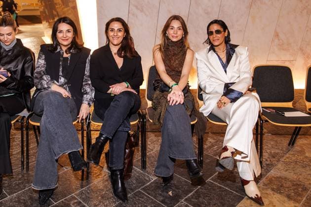 Berlin Fashion Week 10 Year Anniversary William Fan Düzen Tekkal, Tugba Tekkal, Lea Wolf and Tülin Tekkal at the 10 Year Anniversary William Fan Fashion Show as part of the Berlin Fashion Week Fall Winter 2025 at the Philharmonie on 03 02 2025 in Berlin Copyright: xEventpressxKochanx