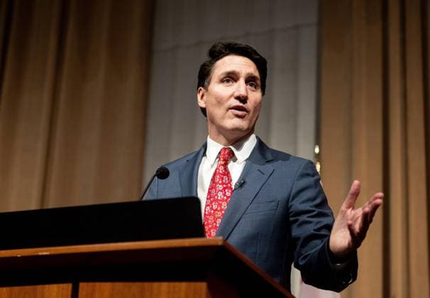 February 4, 2025, Ottawa, On, Canada: Prime Minister Justin Trudeau delivers remarks during a Lunar New Year celebration in Ottawa, on Tuesday, Feb. 4, 2025. Ottawa Canada  - ZUMAc35_ 20250204_zaf_c35_099 Copyright: xSpencerxColbyx
