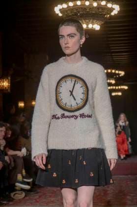February 4, 2025, New York, United States: A model walks the runway for the Lingua Franca fashion show during February 2025 New York Fashion Week. New York United States - ZUMAs197 20250204_aaa_s197_454 Copyright: xRonxAdarx