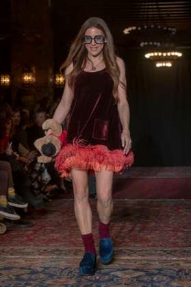 February 4, 2025, New York, United States: Dani Stahl walks the runway for the Lingua Franca fashion show during February 2025 New York Fashion Week. New York United States - ZUMAs197 20250204_aaa_s197_468 Copyright: xRonxAdarx