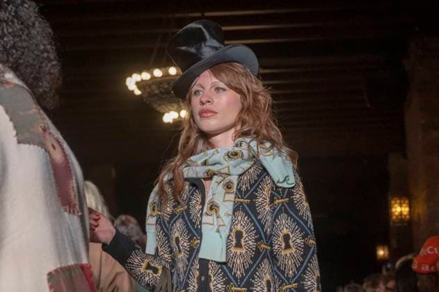 Lingua franca - Runway - New York Fashion Week Ivy Getty walks the runway finale for the Lingua Franca fashion show during February 2025 New York Fashion Week in New York City, USA, on February 4, 2025. New York New York United states  Copyright: xThenews2x originalFilename: thenews2-linguafr250204_npSw7.jpg