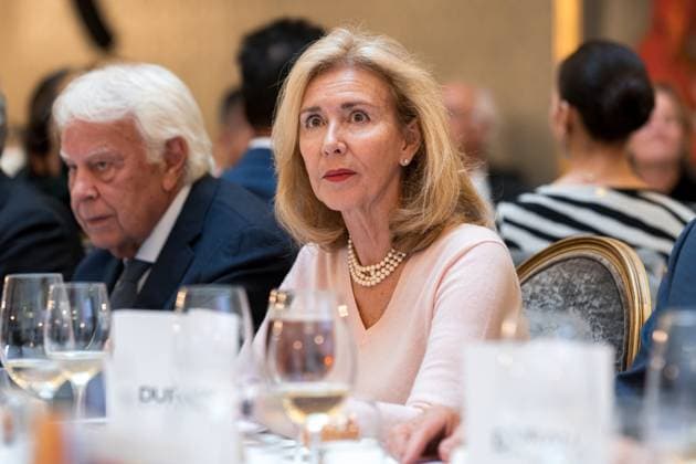 The former Prime Minister of Spain, Felipe González and his wife, Mar García Vaquero, during the award ceremony of the Espanol Universal 2024 prize of the Fundación Independiente, at the Wellington Hotel, The award went to Javier Cremades, head of the Cremades Calvo Sotelo law firm and president of the World Jurist Association. He is the first lawyer to receive this prestigious award, which is also given to other figures such as Cela, Galán and Nadal, among others, Galán or Nadal among others The event brings together voices from around the world to pay tribute not only to Javier Cremades, but also to celebrate the importance of law as a fundamental pillar of democratic societies 07 FEBRUARY 2025 UNIVERSAL SPANISH INDEPENDENT FOUNDATION WO Copyright: xDiegoxRadamà sx 6505141