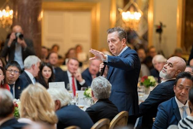 The President of the World Jurist Association, Javier Cremades, speaks during the award ceremony of the Universal Spanish 2024 prize of the Independent Foundation, at the Wellington Hotel, on February 7, 2025, in Madrid Spain The award went to Javier Cremades, leader of the law firm Cremades Calvo Sotelo and president of the World Jurist Association He is the first lawyer to receive this prestigious award, which is also given to other figures such as Cela, Galán and Nadal, among others, Galán or Nadal among others The event brings together voices from around the world to pay tribute not only to Javier Cremades, but also to celebrate the importance of law as a fundamental pillar of democratic societies 07 FEBRUARY 2025 UNIVERSAL SPANISH IND Copyright: xDiegoxRadamà sx 6505179