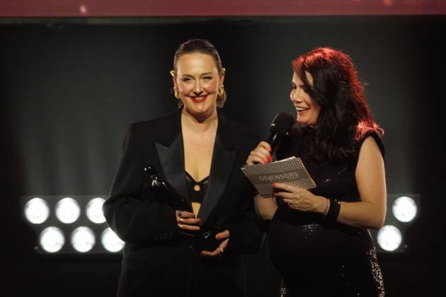 Best Makeup for Evalotte Oosterop for SKUNK pictured at the award ceremony of the Ensors Flemish film prizes, as part of the Ostend Film Festival (17th edition) (31 01-08 02), Friday 07 February 2025, in Oostende.  KURTxDESPLENTER 111940302