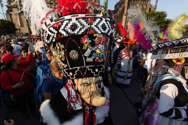 February 9, 2025, Mexico City, Mexico: Second carnival of Mexico City carnivals that toured the historic center of the city, starting from the RevolutionÃ‚Â s Monument to the Zocalo. The carnivals were declared intangible cultural heritage of the Mexican capital in 2024. Mexico City Mexico - ZUMAl178 20250209_znp_l178_018 Copyright: xCristianxLeyvax