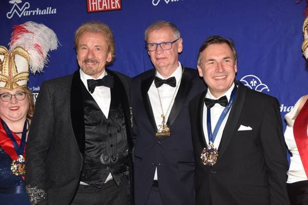 Thomas Gottschalk Presenter Guenther Jauch Presenter Karl Valentin Order Award Winner Thomas Linsmayer Deutsches Theater GF Munich 08 02 2025 Deutsches Theater Grosser Narrhalla Ball SoirÃ e with presentation of the Karl Valentin Order to Guenther Jauch, Presenter, Journalist Producer Munich