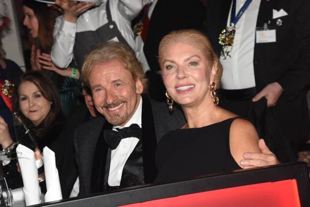 Thomas Karina Gottschalk Presenter Laudator Munich 08 02 2025 German Theater Grosser Narrhalla Ball SoirÃ e with presentation of the Karl Valentin Order to Guenther Jauch, presenter, journalist producer Munich