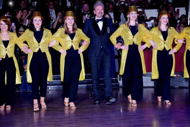 Thomas Gottschalk presenter laudator with guardswomen Munich 08 02 2025 German Theater Grosser Narrhalla Ball SoirÃ e with presentation of the Karl Valentin Order to Guenther Jauch, presenter, journalist producer Munich