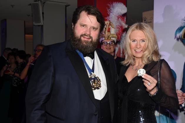 Antoine Monot Actor Stefanie Sick Munich 08 02 2025 Deutsches Theater Grosser Narrhalla Ball SoirÃ e with presentation of the Karl Valentin Order to Guenther Jauch, presenter, journalist producer Munich