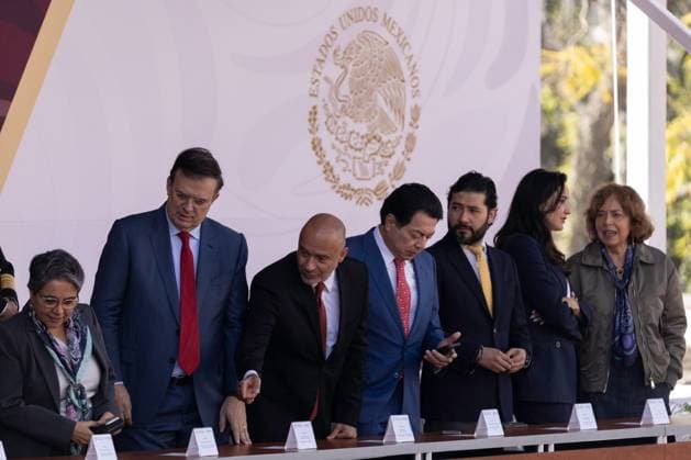 February 9, 2025, Mexico City, Mexico: Ceremony for the 112th Anniversary of the Loyalty March, in commemoration of the escort that the Corps of Cadets of the Heroic Military College provided to President Francisco I. Madero in 1913, during the beginning of the coup d o tat known as The Ten Tragic Days. The president of Mexico, Claudia Sheinbaum, led the event at the National Museum of History in the Chapultepec Castle with the presence of military and civil authorities. Mexico City Mexico - ZUMAl178 20250209_znp_l178_053 Copyright: xCristianxLeyvax