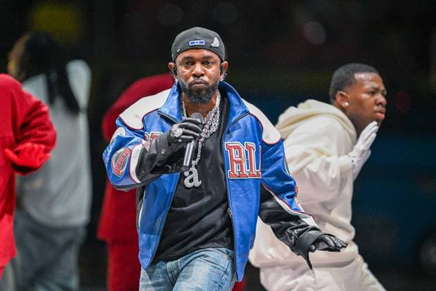 Bilder des Jahres 2025, Entertainment 02 Februar Entertainment Themen der Woche KW06 Entertainment Bilder des Tages February 9, 2025, New Orleans, LA, USA: Kendrick Lamar performs in the halftime show during Super Bowl LIX on Sunday, Feb. 9, 2025, in New Orleans. New Orleans USA - ZUMAm67_ 20250209_zaf_m67_008 Copyright: xEmilyxCurielx