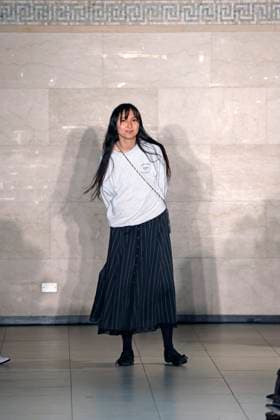 Meruert Tolegen Ready to wear fall winter 2025 26 NEW YORK February 2025 Meruert Tolegen Ready to wear fall winter 2025 26 NEW YORK February 2025, Credit:Zeppelin Avalon  Copyright: xZeppelinx xAvalonx 0961808610