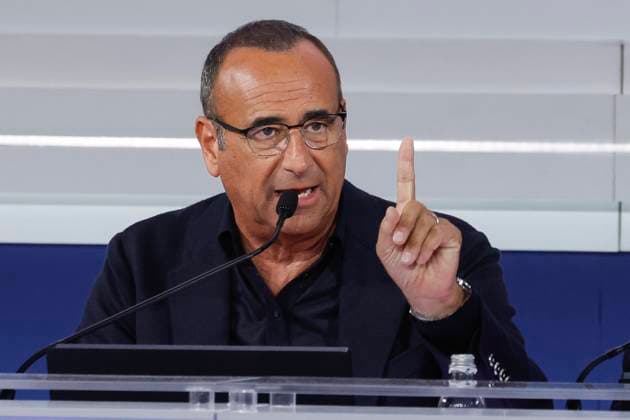 February 10, 2025, Sanremo, ITALY: Sanremo Festival host and artistic director Carlo Conti during a press conference at the 75th Sanremo Italian Song Festival, Sanremo, Italy, 10 February 2025. The music festival runs from 11 to 15 February 2025. ANSA FABIO FRUSTACI Sanremo ITALY  - ZUMAa110 20250210_zaf_a110_053 Copyright: xFabioxFrustacix