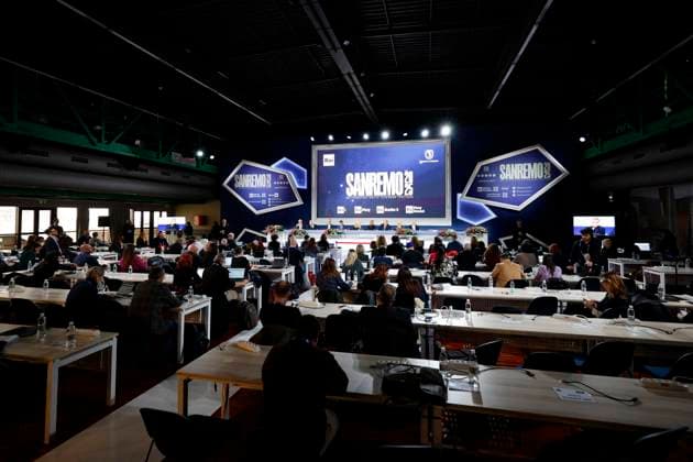 February 10, 2025, Sanremo, ITALY: Opening press conference at the 75th Sanremo Italian Song Festival, Sanremo, Italy, 10 February 2025. The music festival runs from 11 to 15 February 2025. ANSA FABIO FRUSTACI Sanremo ITALY  - ZUMAa110 20250210_zaf_a110_058 Copyright: xFabioxFrustacix
