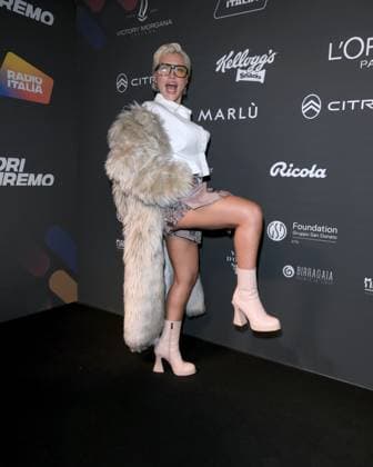 February 09, Sanremo, Italy: SERENA BRANCALE attends the Radio Italia Party during the 75th Sanremo Music Festival 2025 at Victory Morgana Bay in Sanremo, Italy. Sanremo Italy  - ZUMAp169 20250210_zea_p169_185 Copyright: xAlbertoxTerenghix
