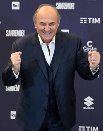 February 10, 2025, Sanremo, ITALY: Co-host and Italian presenter Gerry Scotti poses during a photocall on the occasion of the 75th Sanremo Italian Song Festival, in Sanremo, Italy, 10 February 2025. The music festival will run from 11 to 15 February 2025. ANSA ETTORE FERRARI Sanremo ITALY  - ZUMAa110 20250210_zaf_a110_059 Copyright: xEttorexFerrarix