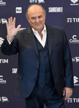 February 10, 2025, Sanremo, ITALY: Co-host and Italian presenter Gerry Scotti poses during a photocall on the occasion of the 75th Sanremo Italian Song Festival, in Sanremo, Italy, 10 February 2025. The music festival will run from 11 to 15 February 2025. ANSA ETTORE FERRARI Sanremo ITALY  - ZUMAa110 20250210_zaf_a110_060 Copyright: xEttorexFerrarix