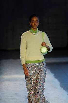 Sandy Liang Ready to Wear Fall Winter 2025 26 - New York, February 2025 Sandy Liang Ready to Wear Fall Winter 2025 26 - New York, February 2025, Credit:Zeppelin Avalon  Copyright: xZeppelinx xAvalonx 0961872856