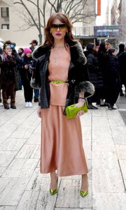 February 10, 2025, New York, New York, USA: IVY GETTY attends the Carolina Herrera W25 runway show during New York Fashion Week,.Pine Street, NYC.February 10, 2025 . New York USA - ZUMAms4_ 20250210_faf_ms4_019 Copyright: xSoniaxMoskowitzxGordonx
