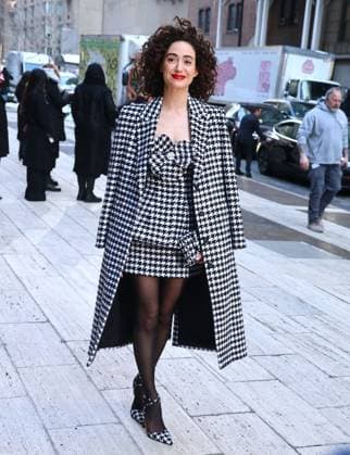NYFW - Carolina Herrera Arrivals Emmy Rossum attends the Carolina Herrera show during the New York fashion week, NY on February 10, 2025. Photo by Dylan Travis ABACAPRESS.COM New York City NY United Arab Emirates  Copyright: xDylanxTravis ABACAx