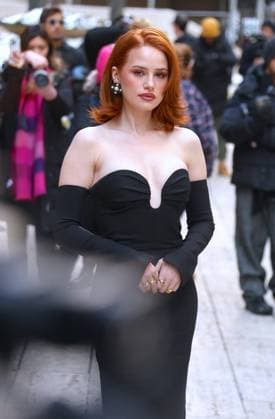NYFW - Carolina Herrera Arrivals Madelaine Petsch attends the Carolina Herrera show during the New York fashion week, NY on February 10, 2025. Photo by Dylan Travis ABACAPRESS.COM New York City NY United Arab Emirates  Copyright: xDylanxTravis ABACAx