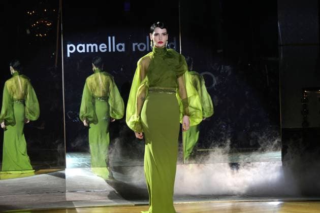 February 10, 2025, New York, New York, USA: Pamella Roland FW25 Fashion Show during New York Fashion Week,.The Rainbow Room, NYC.February 10, 2025 . New York USA - ZUMAms4_ 20250210_faf_ms4_070 Copyright: xSoniaxMoskowitzxGordonx