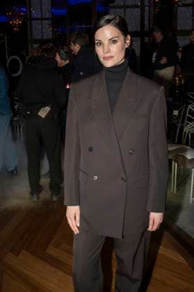 February 2025 New York Fashion Week in US - 10 Feb. Jaimie Alexander attends the Pamella Roland show during February 2025 New York Fashion Week at The Rainbow Room. New York United States Copyright: xRonxAdarx xSOPAxImagesx _radar_roland_20250210_10062