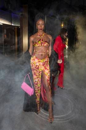 February 2025 New York Fashion Week in US - 10 Feb. Veronica Collins attends the Pamella Roland show during February 2025 New York Fashion Week at The Rainbow Room. New York United States Copyright: xRonxAdarx xSOPAxImagesx _radar_roland_20250210_10126