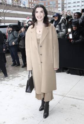 NEW YORK, NY- FEBRUARY 11: Julianna Margulies seen arriving at Michael Kors 2025 Collection fashion show during the 2025 New York Fashion Week on February 11, 2025. Copyright: xRWx