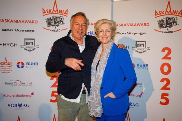 Nico Hofmann award winner , Marika George laudator at the 17th ASKANIA Award ceremony at the Quatsch Comedy Club Berlin