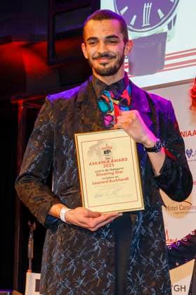Leonard Burkhardt winner at the 17th ASKANIA Award ceremony at the Quatsch Comedy Club Berlin