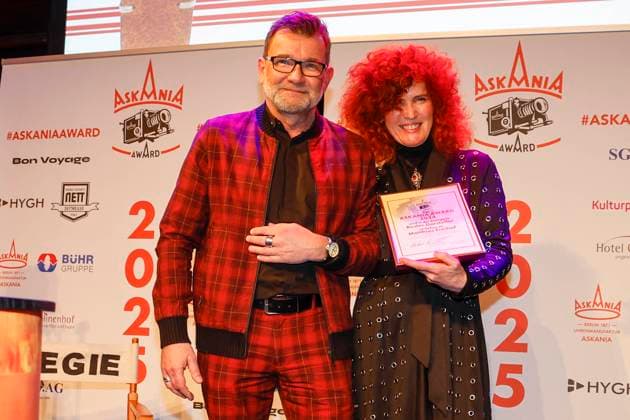 Matthias Freihof Award winner , Martina Dold ASKANIA at the 17th ASKANIA Award ceremony at the Quatsch Comedy Club Berlin