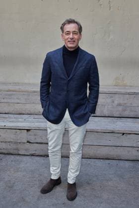 Jan Sosniok arriving at the award ceremony for Romance TVs BLUE BLUE BLUE short film award at the Prince Charles in Berlin on 12 02 2025 BLAUE BLUE BLUE short film award